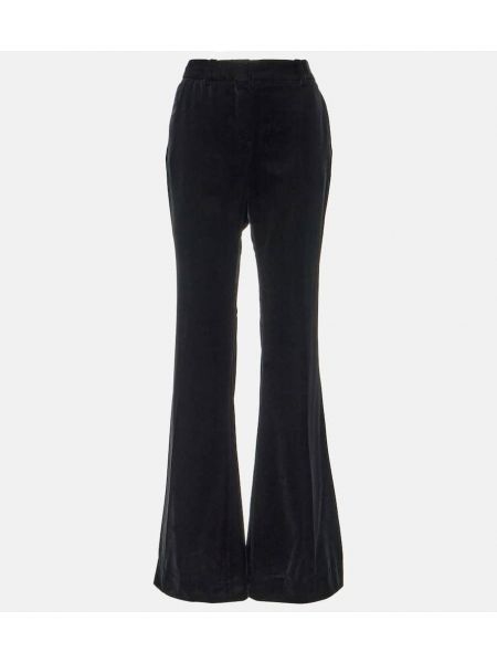 Sametové kalhoty Nina Ricci černé