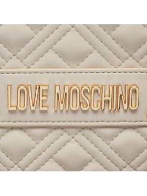 Prošívaná shopper kabelka Love Moschino béžová