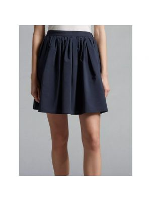 Mini falda de algodón Moncler azul