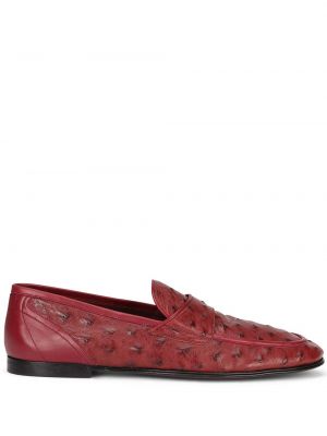 Slip-on loafer-kingad Dolce & Gabbana punane
