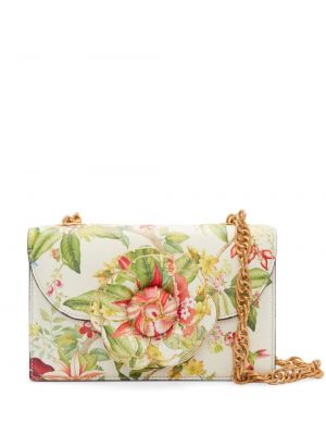 Crossbody torbica s cvetličnim vzorcem s potiskom Oscar De La Renta