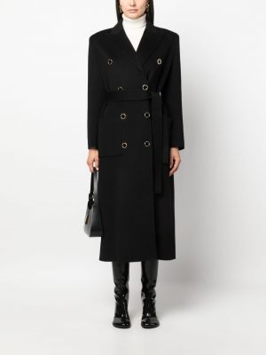 Vlněný kabát Elisabetta Franchi černý
