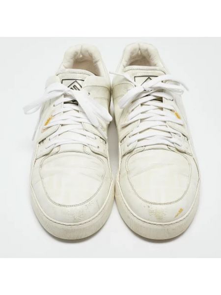 Sneakersy skórzane Fendi Vintage białe