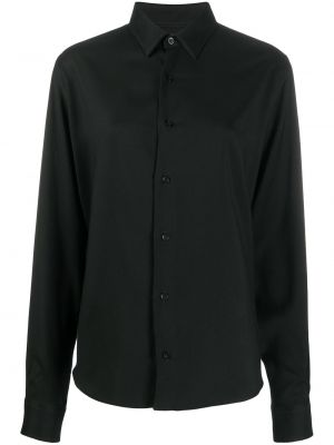 Camisa con botones manga larga Ami Paris negro