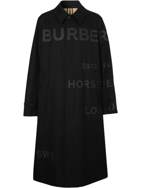 Abrigo con estampado Burberry negro