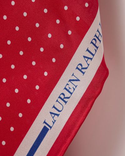 Шовковий шарф з візерунком Lauren Ralph Lauren, червоний