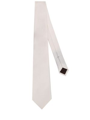Шелковый галстук Canali белый