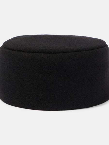 Sombrero de cachemir con estampado de cachemira The Row negro