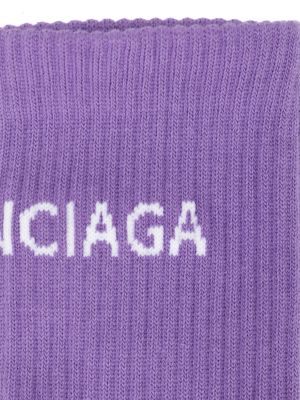 Хлопковые носки Balenciaga фиолетовые