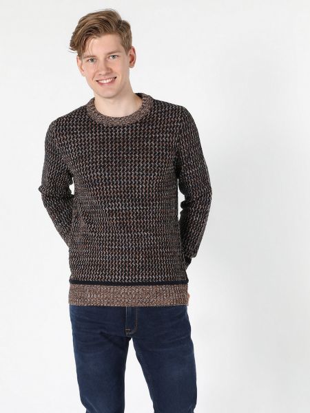 Бавовняний светр Colin's коричневий