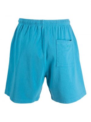 Shorts de sport en coton à imprimé Sporty & Rich bleu