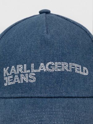 Czapka z daszkiem Karl Lagerfeld Jeans niebieska