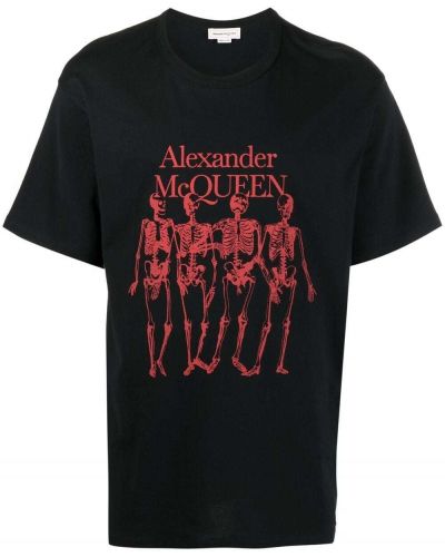 Camiseta con estampado Alexander Mcqueen negro