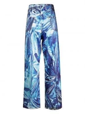 Pantalon droit à imprimé Doublet bleu