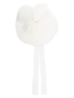 Colier de mătase cu model floral Nina Ricci alb
