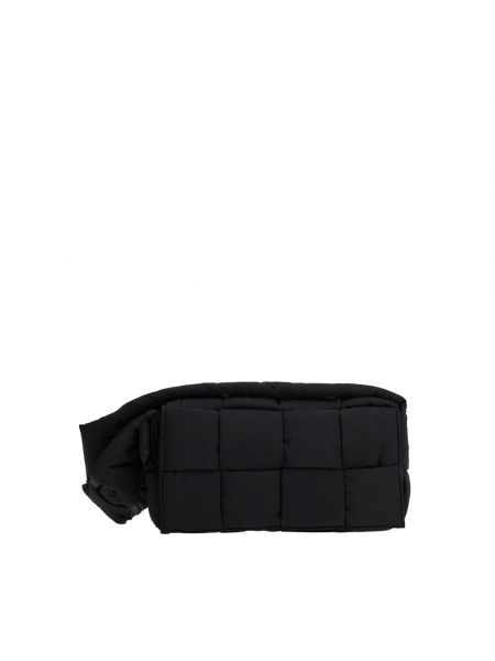 Czarna nylonowa torba na ramię Bottega Veneta