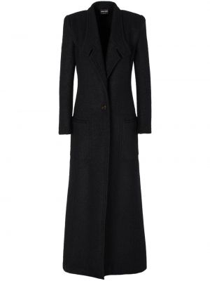 Gyapjú kabát Giorgio Armani fekete