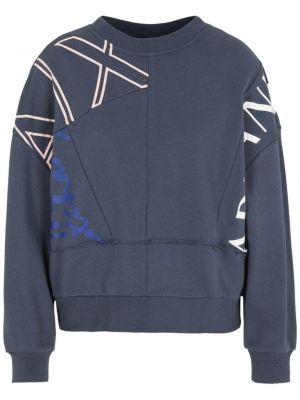 Sweatshirt aus baumwoll mit print Armani Exchange blau