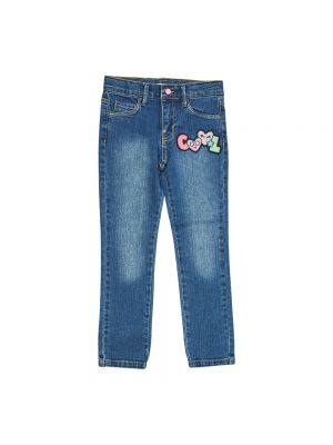 Niebieskie jeansy z naszywkami Billieblush