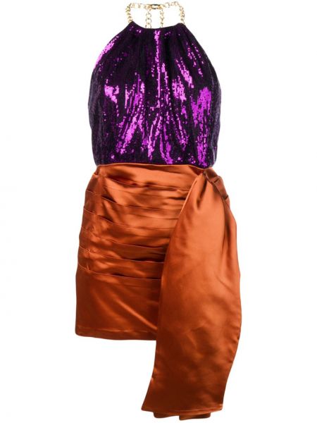 Платье мини короткое Christian Pellizzari, фиолетовое