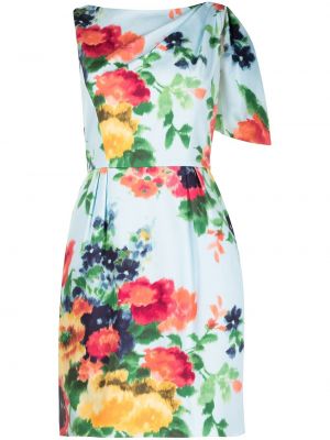 Trykt floral bue dress Carolina Herrera blå