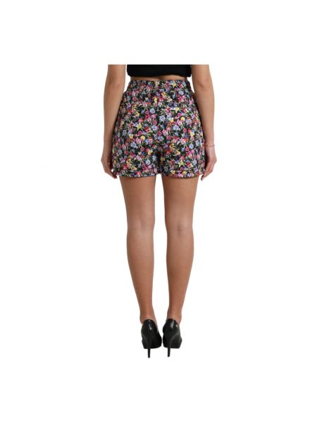 Pantalones cortos de cintura alta de flores Dolce & Gabbana