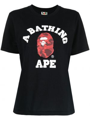 Trykt t-skjorte A Bathing Ape® svart