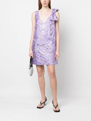 Mini šaty s mašlí P.a.r.o.s.h. fialové