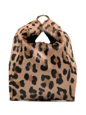 Listová kabelka s potlačou s leopardím vzorom Simonetta Ravizza