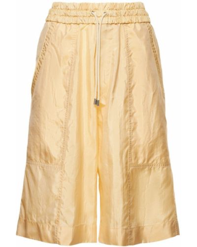 Pantaloni scurți de mătase Isabel Marant galben