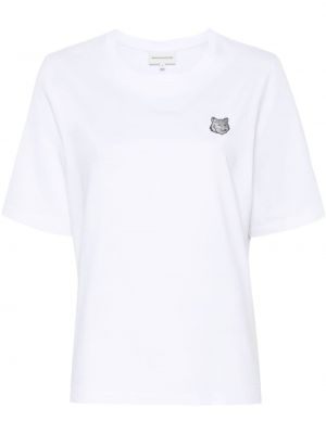 T-shirt avec applique Maison Kitsuné blanc