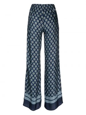 Spodnie z nadrukiem Ermanno Firenze niebieskie