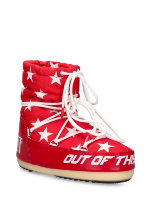 Gumene čizme s uzorkom zvijezda Moon Boot crvena