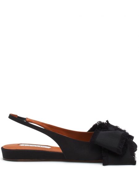 Slingback satin ballerinaer Lanvin sort