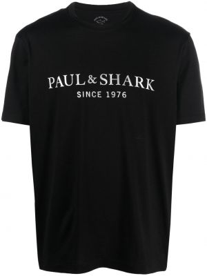 Trykt t-skjorte Paul & Shark blå