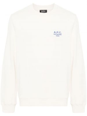 Bombažni pulover A.p.c. bela