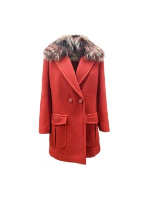 Płaszcz zimowy Fendi czerwony