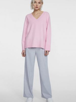 Stradivarius Przyjemny W Dotyku Sweter Z Dekoltem W Serek Cukierkowy Róż Xl