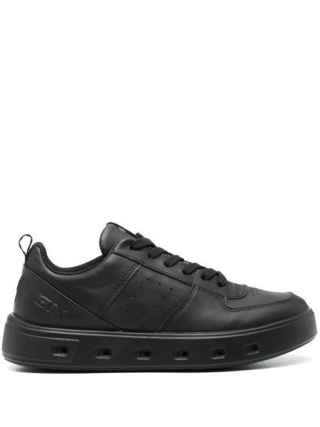 Sneakersy skórzane Ecco czarne