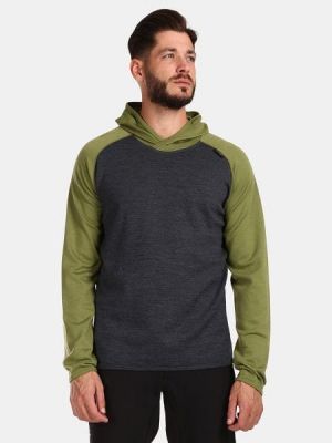 Sweter wełniany z wełny merino Kilpi zielony