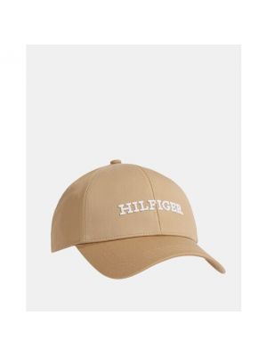Gorra de algodón Tommy Hilfiger marrón