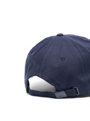 Siuvinėtas kepurė su snapeliu Lacoste mėlyna
