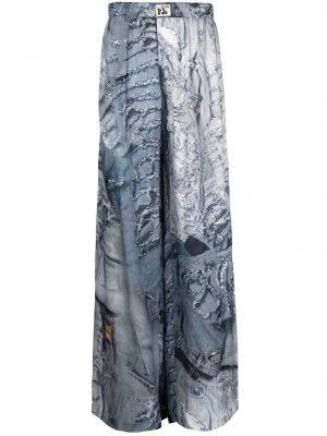 Spodnie z nadrukiem Natasha Zinko niebieskie