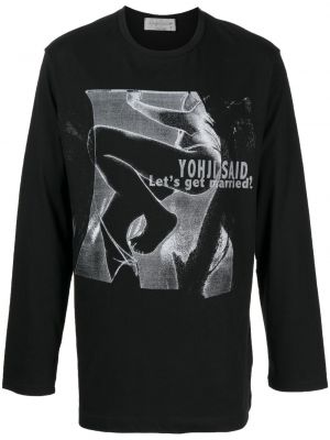 Langærmet t-shirt Yohji Yamamoto sort