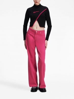 Jeans taille haute Karl Lagerfeld Jeans rose