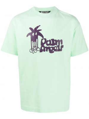 Bavlnené tričko Palm Angels zelená