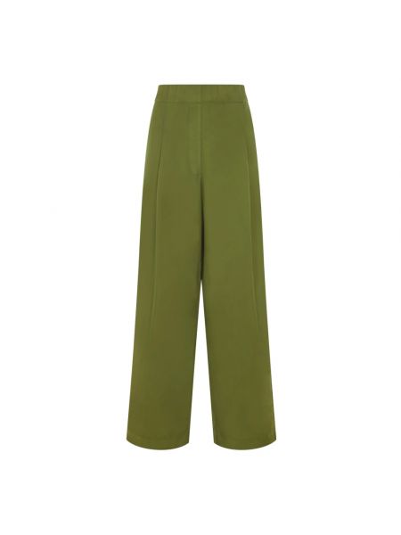 Szerokie spodnie Dries Van Noten zielone