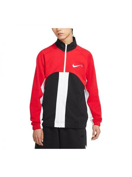 Куртка с воротником стойка Nike красная
