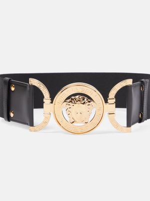 Cinturón de cuero bootcut Versace