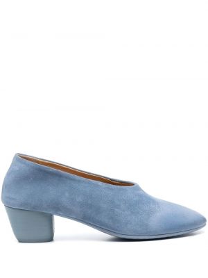 Кожени полуотворени обувки Marsell синьо